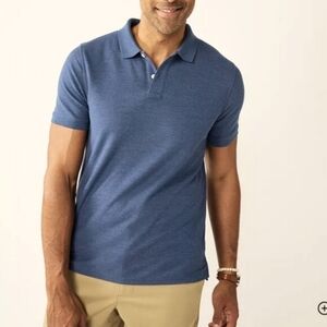 Sonoma Men's Blue Short Sleeve Supersoft Pique Polo Shirt Size L
